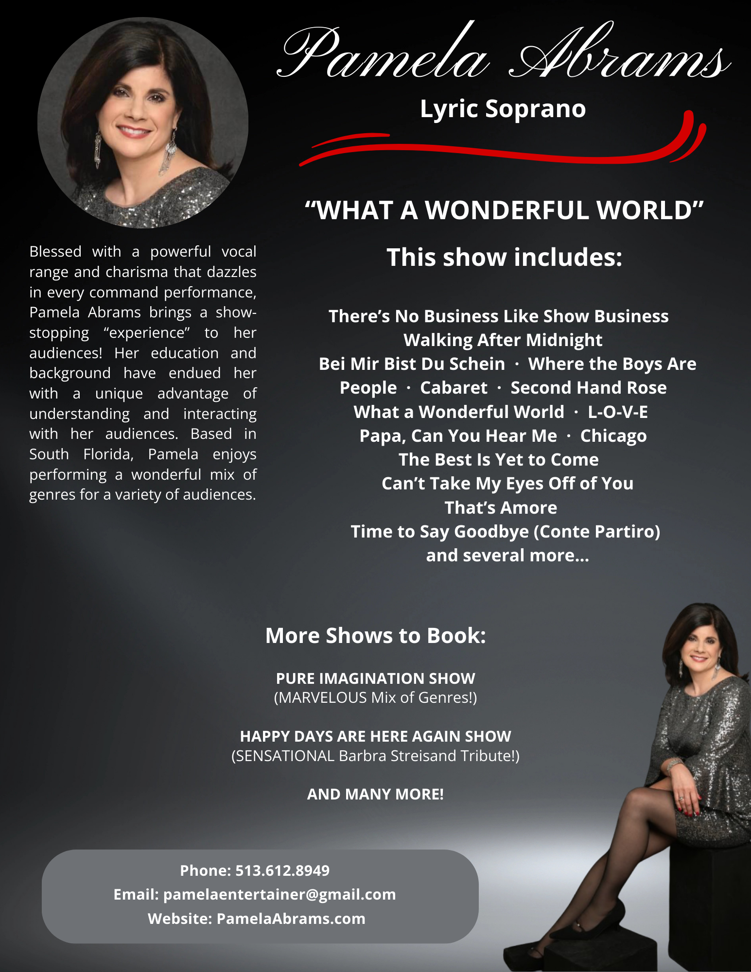 Pamela Abrams WHAT A WONDERFUL WORLD Show Flyer PNG